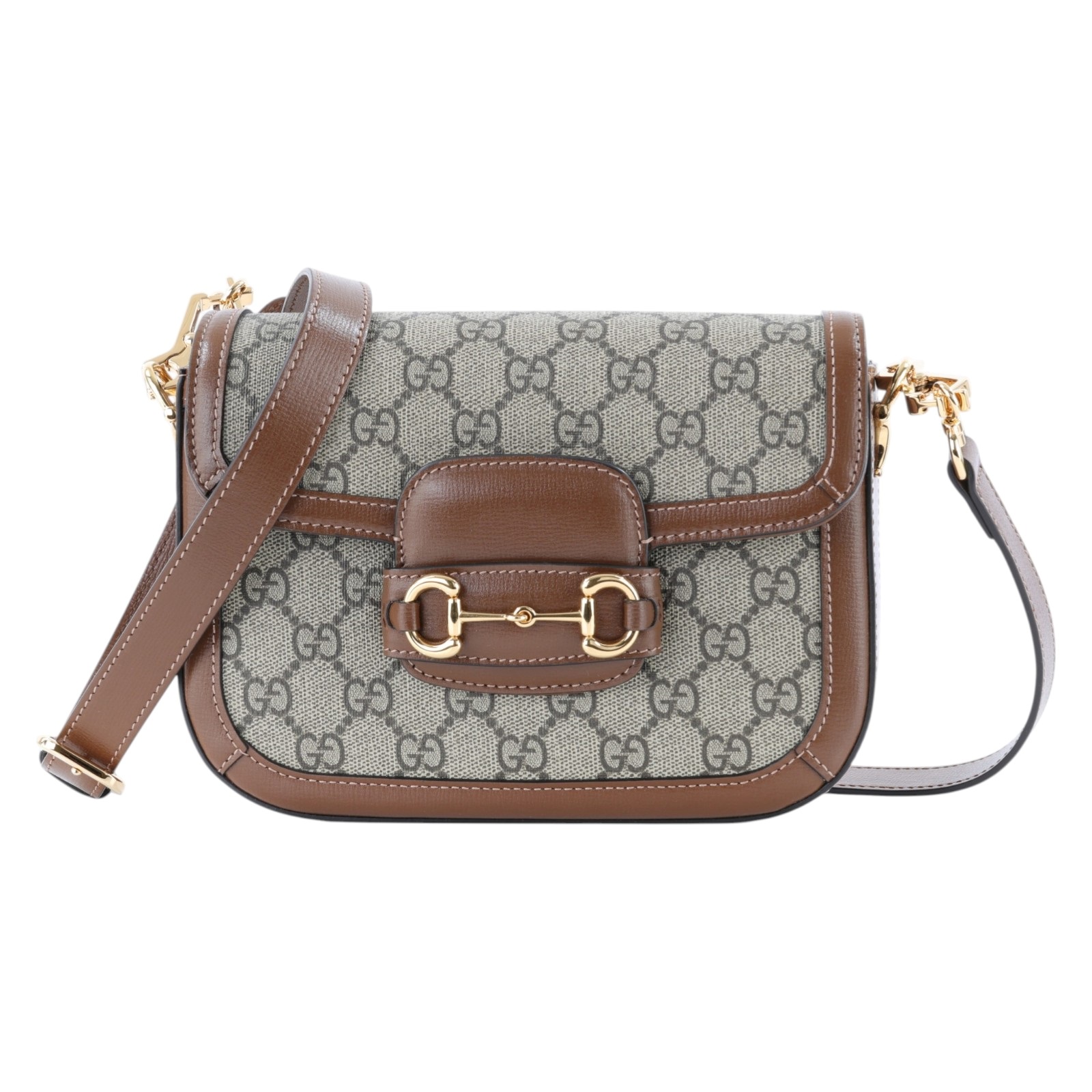 古馳 GUCCI Horsebit 1955 迷你 馬鞍包 658574 HUHHG 焦糖1955 MINI 原廠盒子/防塵袋/背帶2