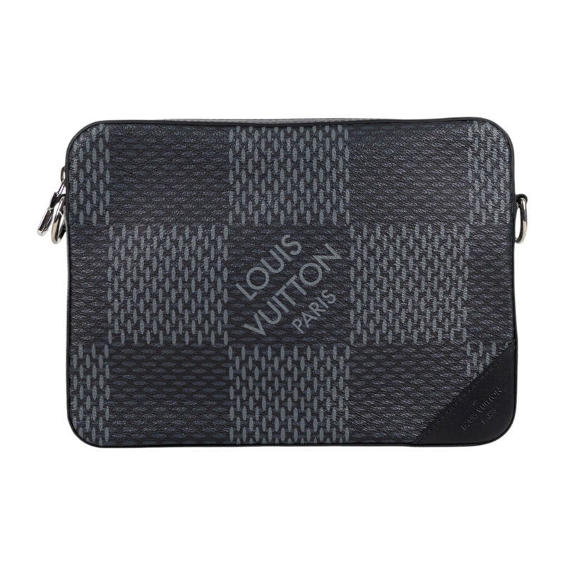 路易威登 LOUIS VUITTON TRIO 三合一 斜背包 郵差包 N50017 晶片款 黑棋盤格TRIO郵差包 原廠盒子/防塵袋/背帶/內袋2