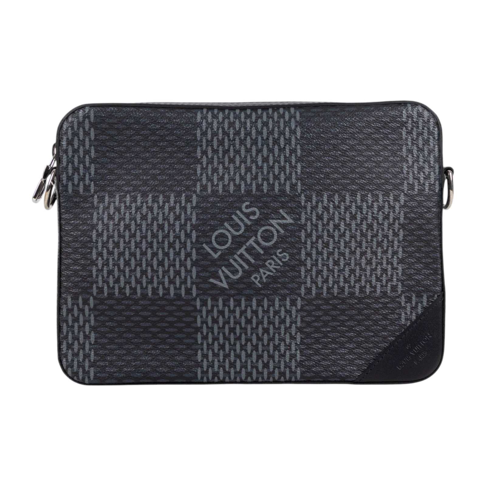 路易威登 LOUIS VUITTON TRIO 三合一 斜背包 郵差包 N50017 晶片款 黑棋盤格TRIO郵差包 原廠盒子/防塵袋/背帶/內袋2