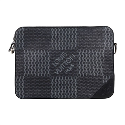 路易威登 LOUIS VUITTON TRIO 三合一 斜背包 郵差包 N50017 晶片款 黑棋盤格TRIO郵差包 原廠盒子/防塵袋/背帶/內袋2