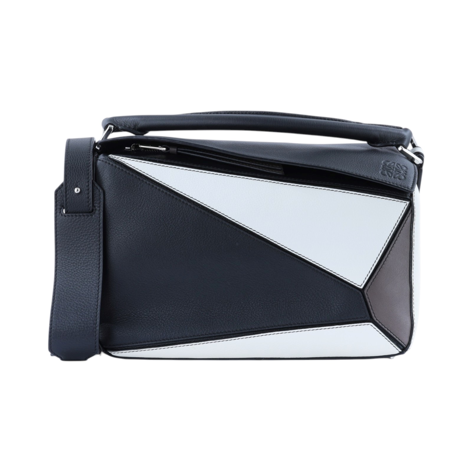 羅意威 LOEWE Medium Puzzle bag 中型 手提 斜背 肩背包  黑白拚咖PUZZLE MEDIUM 防塵袋