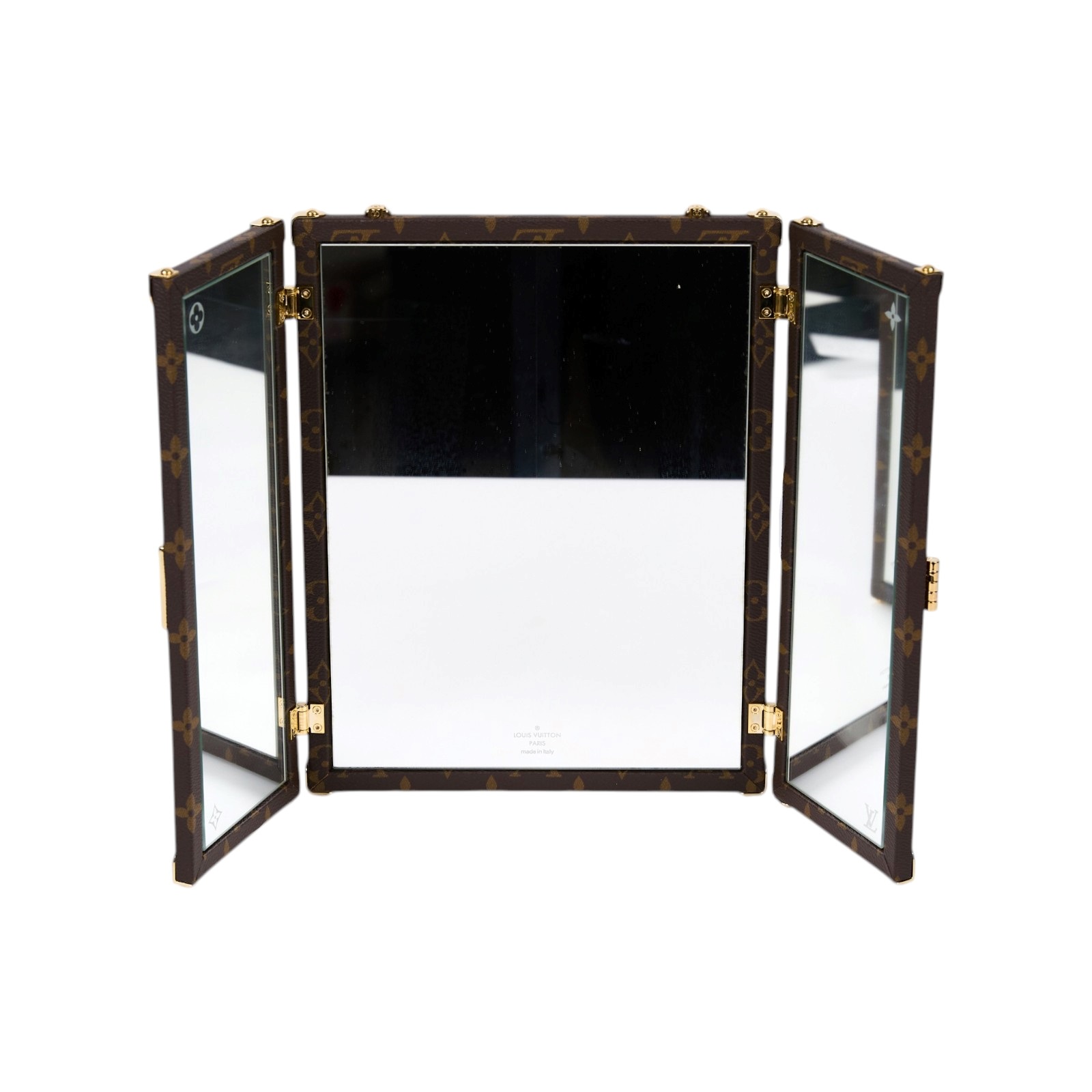 路易威登 LOUIS VUITTON Home 老花 行李箱鏡子 GI0554 原花三折鏡 原廠盒子