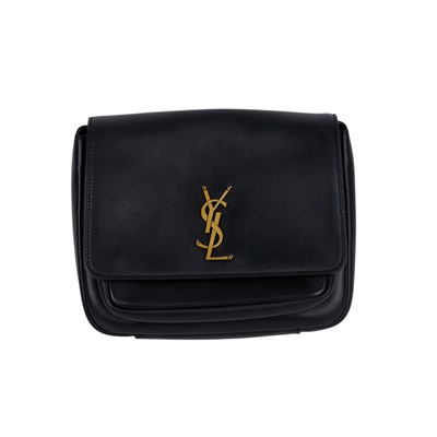聖羅蘭 YSL SAINT LAURENT Niki satchel 皮革 肩背包 718556AAD39 黑NIKI SATCHEL斜背 原廠盒子/防塵袋
