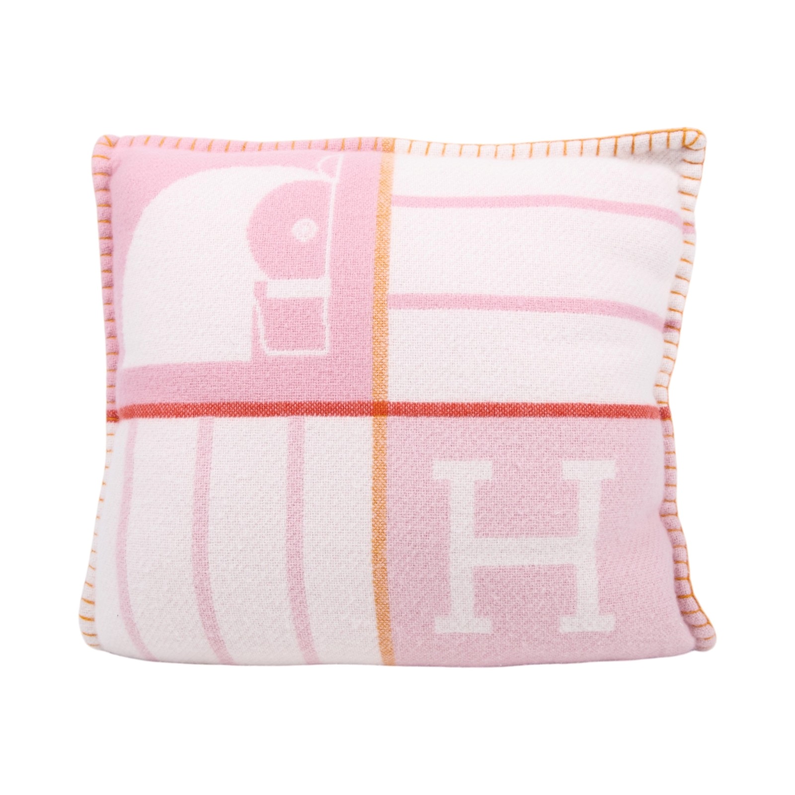 愛馬仕 Hermes Animaux Blocks 抱枕 石英粉 H104353Mv01  粉Animaux Blocks抱枕 防塵袋