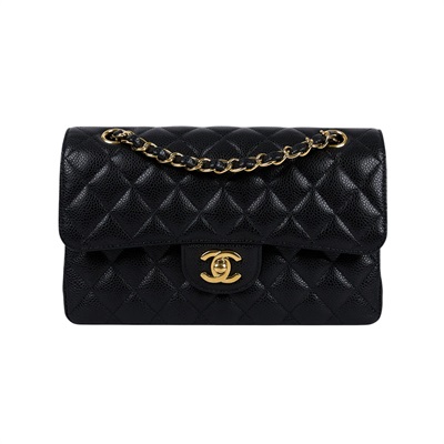 香奈兒 CHANEL CF 經典 小型 口蓋包 A01113 Y01864 黑金荔枝COCO23 原廠盒子/防塵袋/保證卡購買證明