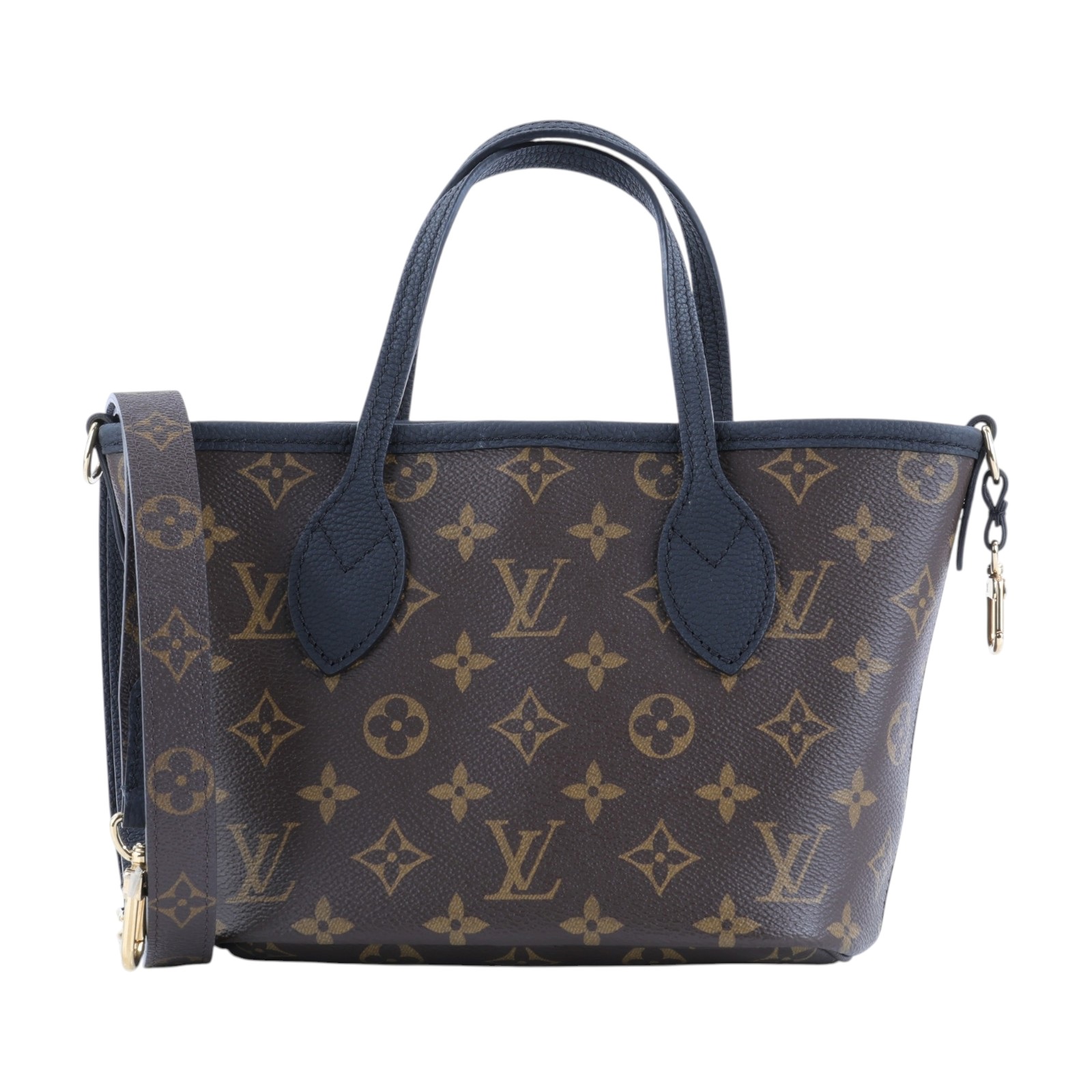 路易威登 LOUIS VUITTON Neverfull Bandoulière Inside Out BB 托特包 黑色 M12099 晶片款  背帶/內袋