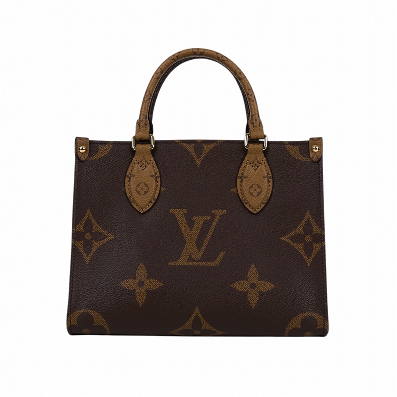 路易威登 LOUIS VUITTON OnTheGo PM 雙色帆布 手提 斜背包 M46373 晶片款  原廠盒子/防塵袋/背帶/內袋/購買證明
