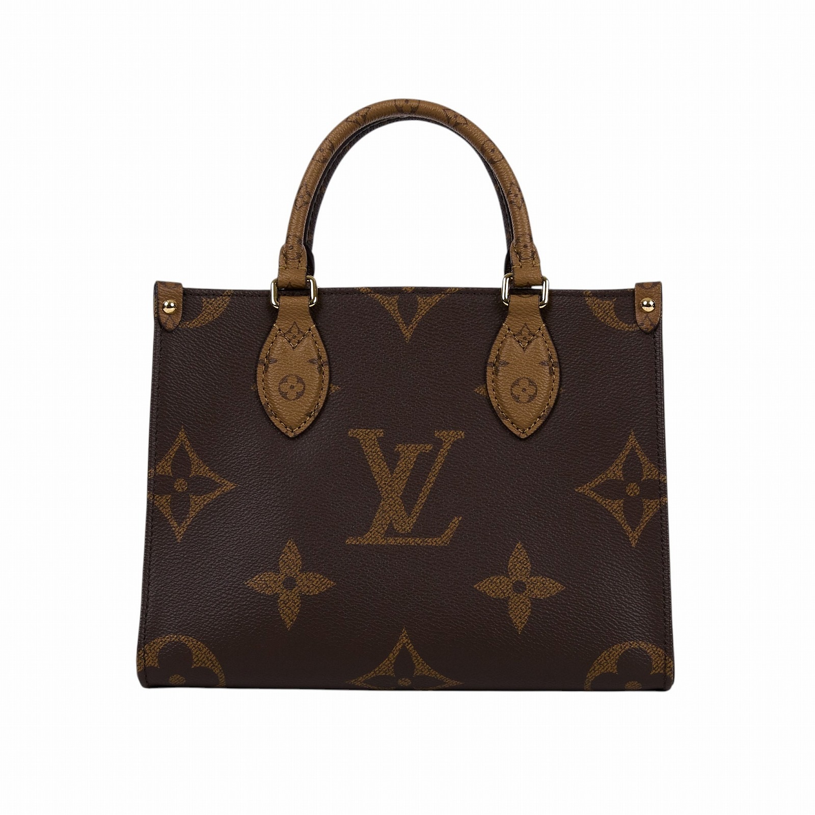 路易威登 LOUIS VUITTON OnTheGo PM 雙色帆布 手提 斜背包 M46373 晶片款  原廠盒子/防塵袋/背帶/內袋/購買證明