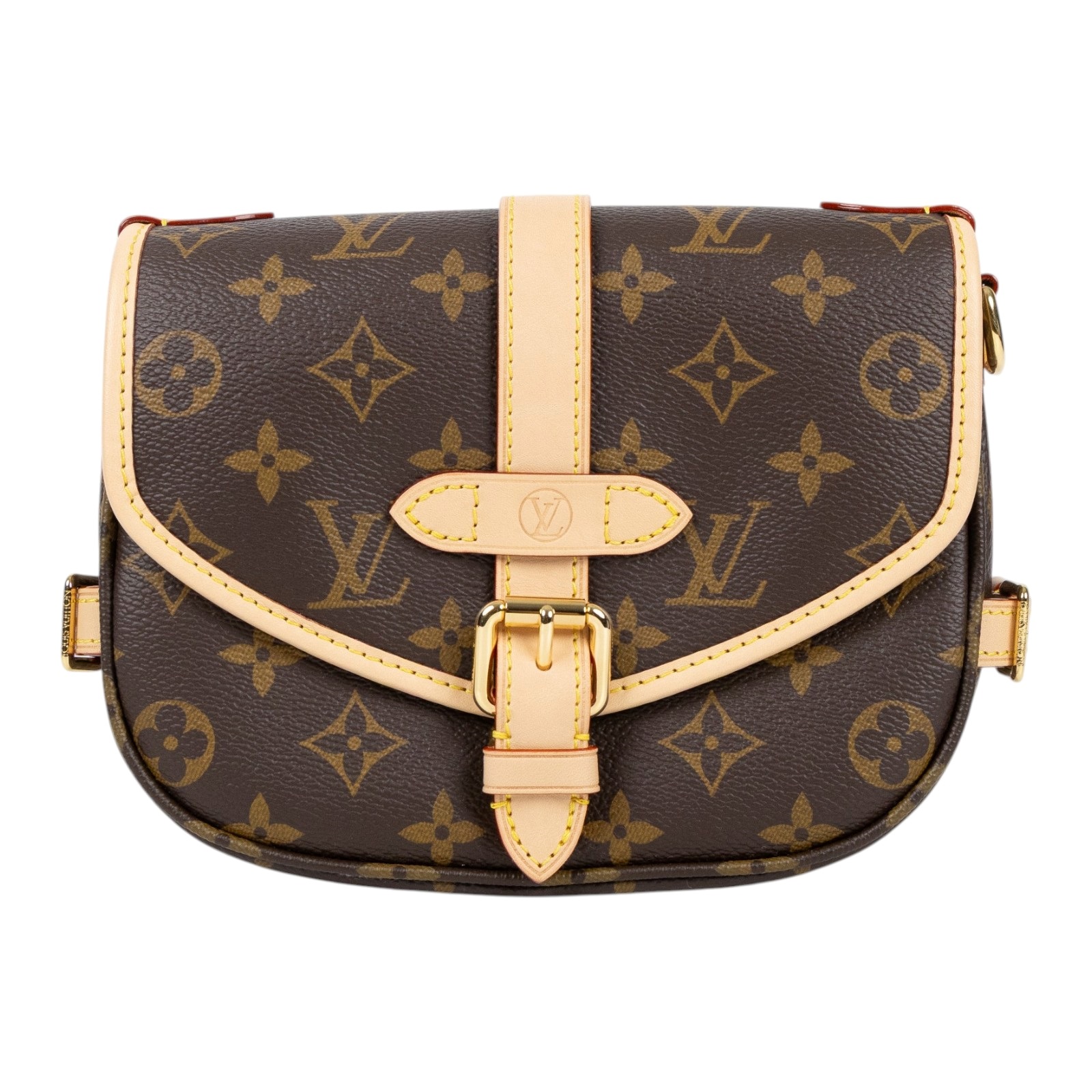 路易威登 LOUIS VUITTON Saumur BB  手提 馬鞍斜背包 M46740 晶片款 原花Saumur BB肩背包 防塵袋/背帶3/購買證明