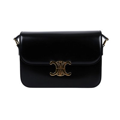 思琳 CELINE 亮面牛皮革 Classique Triomphe 凱旋門 肩背包 187363BF4  原廠盒子/防塵袋/購買證明