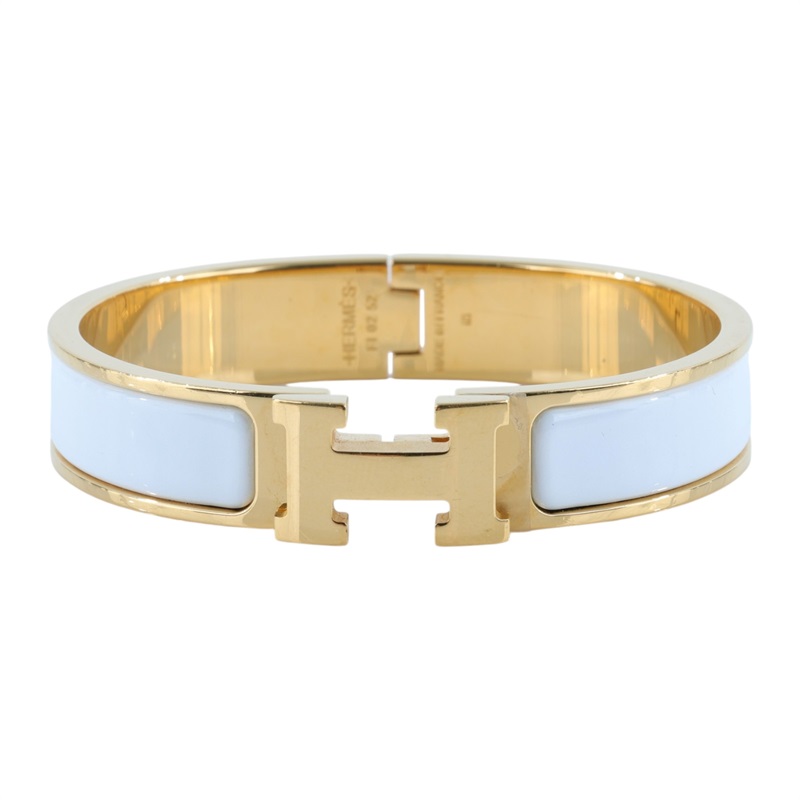 愛馬仕 Hermes Clic H PM 手環 白色 H700001Fv31PM FI 02 52 白金琺瑯CLIC H手環 無附屬品