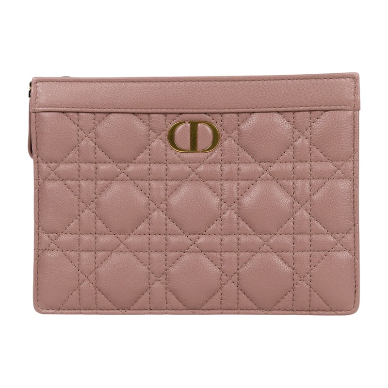 迪奧 CHRISTIAN DIOR Caro Pouch With Chain 拉鍊 鏈帶包 S5106UWHC  防塵袋/背帶