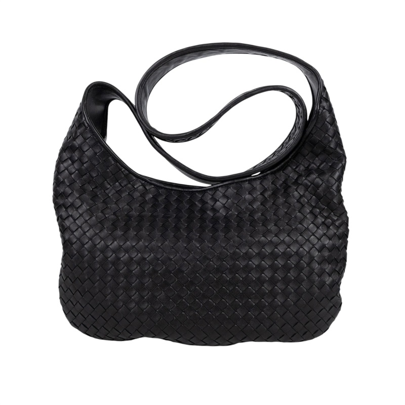 寶緹嘉 BOTTEGA VENETA Veneto Bag 斜背包 826877V5KD0 黑編織Veneto肩背包 防塵袋/購買證明