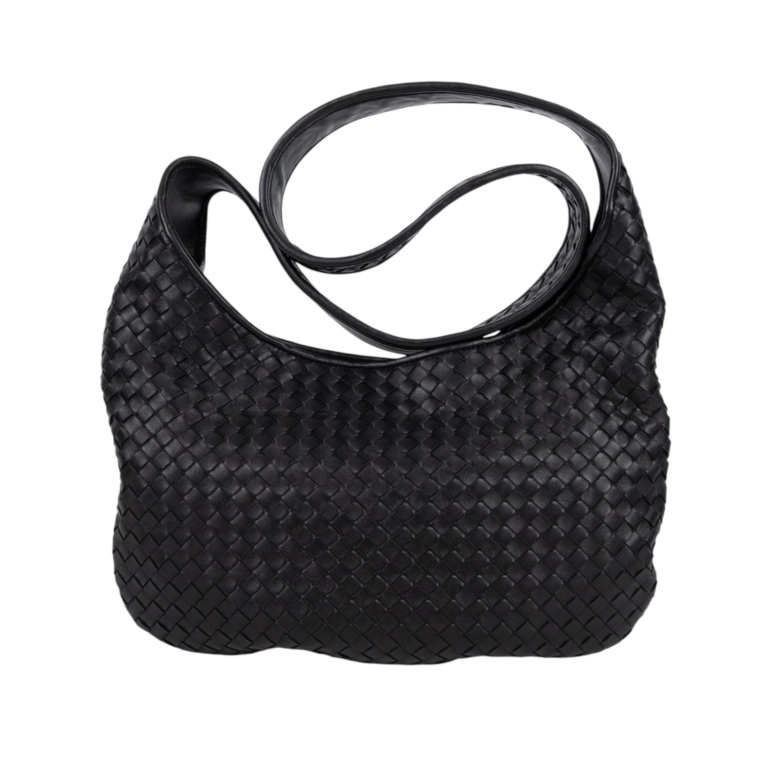 寶緹嘉 BOTTEGA VENETA Veneto Bag 斜背包 826877V5KD0 黑編織Veneto肩背包 防塵袋/購買證明