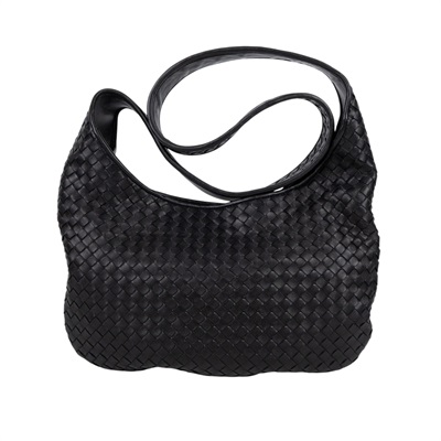 寶緹嘉 BOTTEGA VENETA Veneto Bag 斜背包 826877V5KD0 黑編織Veneto肩背包 防塵袋/購買證明