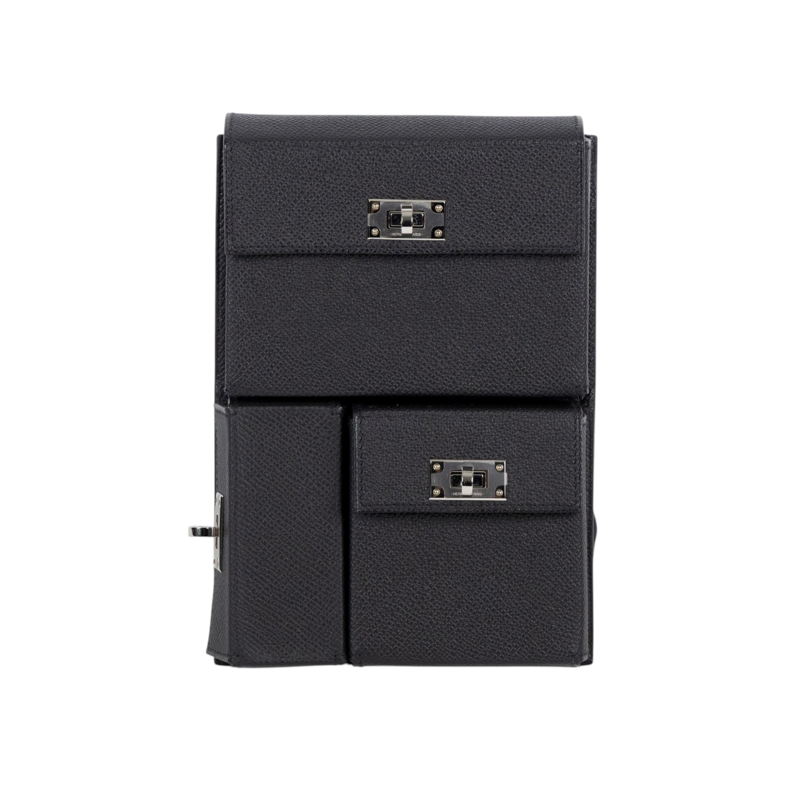 愛馬仕 Hermes Kelly Multipocket To Go pouch 肩背包 銀色五金 黑色 H085433CK89 /W TI 009 AW  原廠盒子/防塵袋/購買證明影本