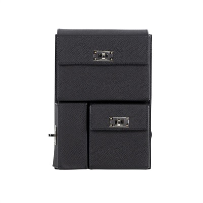 愛馬仕 Hermes Kelly Multipocket To Go pouch 肩背包 銀色五金 黑色 H085433CK89 /W TI 009 AW  原廠盒子/防塵袋/購買證明影本