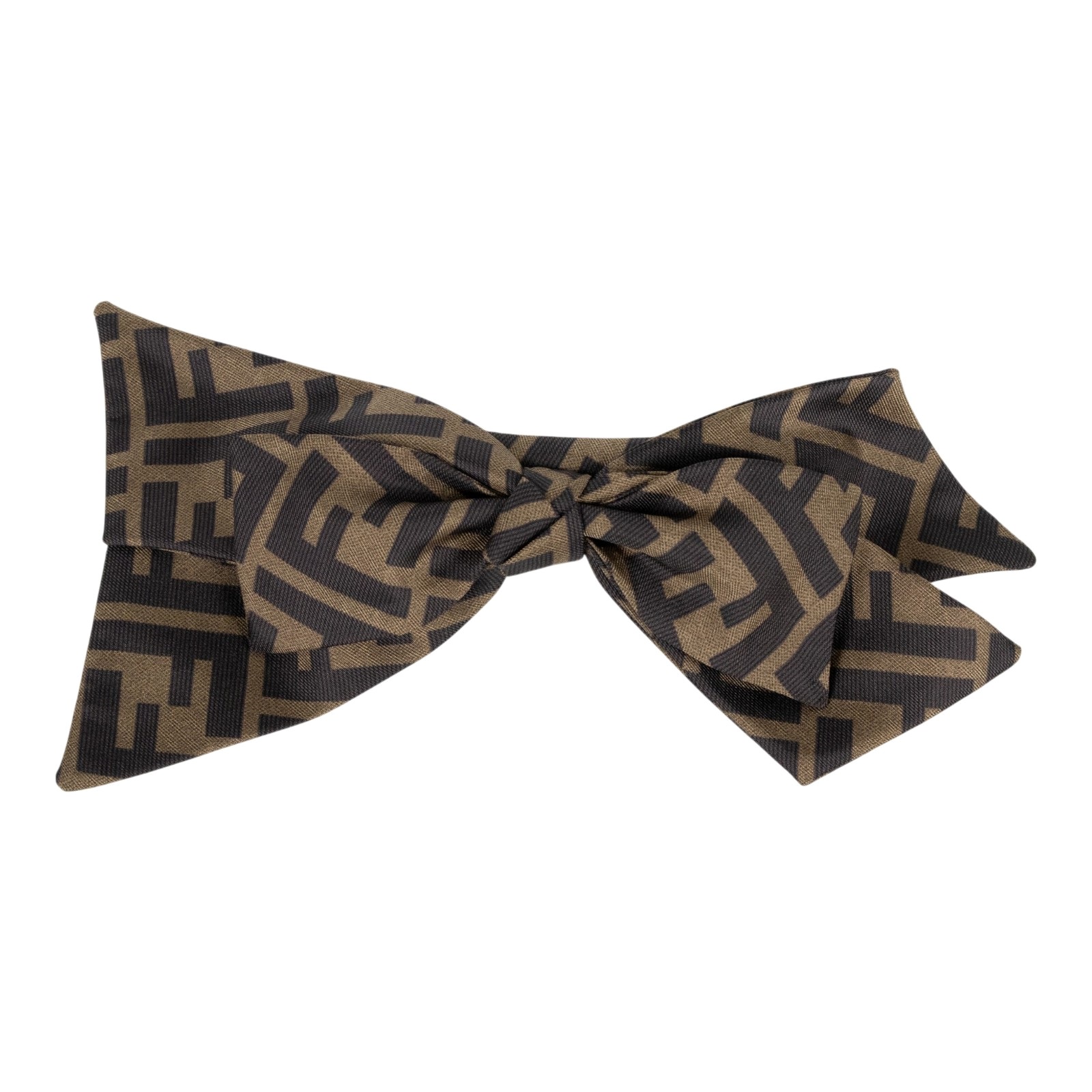 芬迪 FENDI FF Zucca 蝴蝶結髮夾  原花蝴蝶結髮夾 原廠盒子/防塵袋