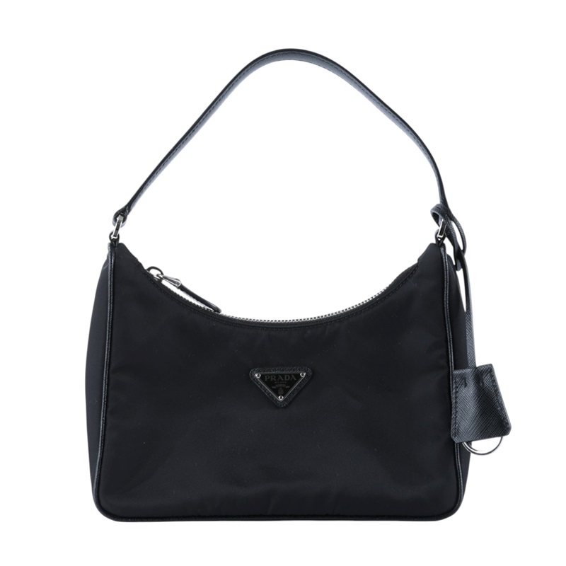 普拉達 PRADA Prada Re-Edition 環保尼龍 迷你袋 1NE204_R064 黑尼龍HOBO腋下包 防塵袋