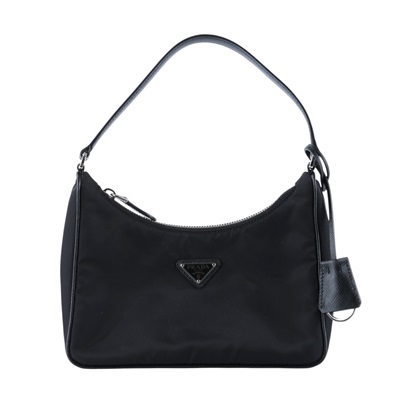 普拉達 PRADA Prada Re-Edition 環保尼龍 迷你袋 1NE204_R064 黑尼龍HOBO腋下包 防塵袋