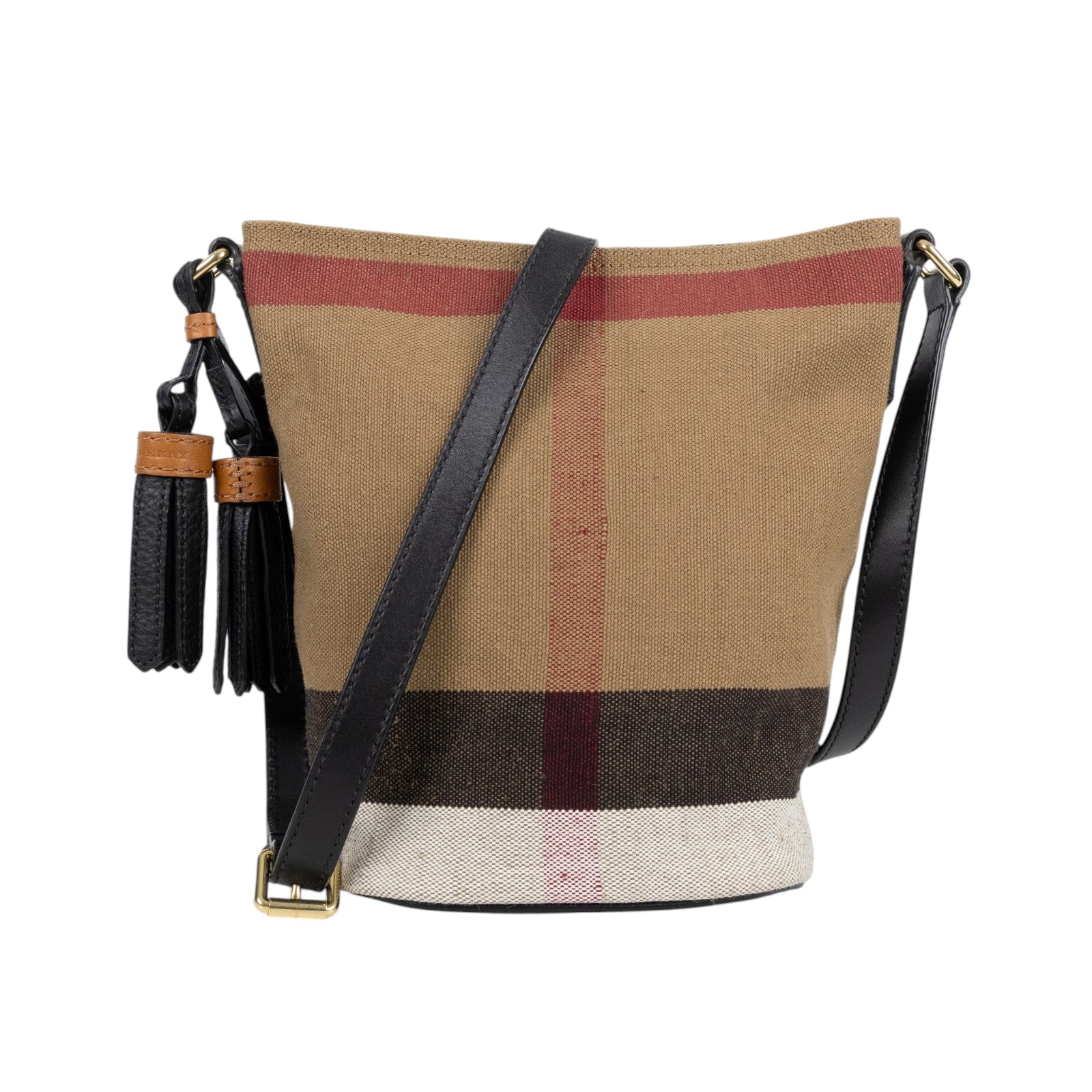 博柏利 BURBERRY 水桶包 3997284 格紋帆布水桶包 內袋
