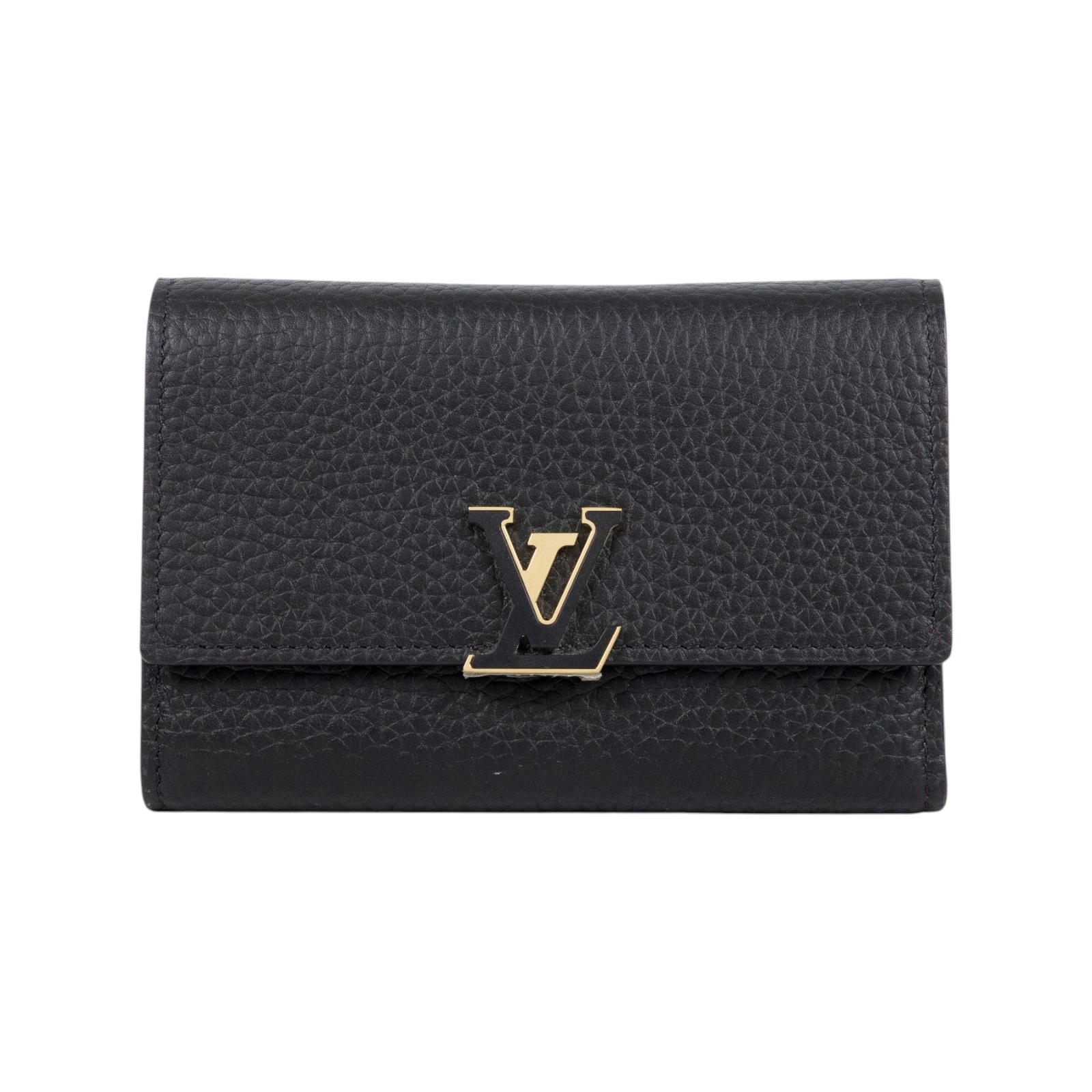 路易威登 LOUIS VUITTON Capucines 小型錢包 短夾 黑玫瑰紅色 M62157 晶片款  原廠盒子/防塵袋/購買證明