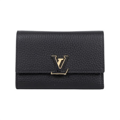 路易威登 LOUIS VUITTON Capucines 小型錢包 短夾 黑玫瑰紅色 M62157 晶片款  原廠盒子/防塵袋/購買證明