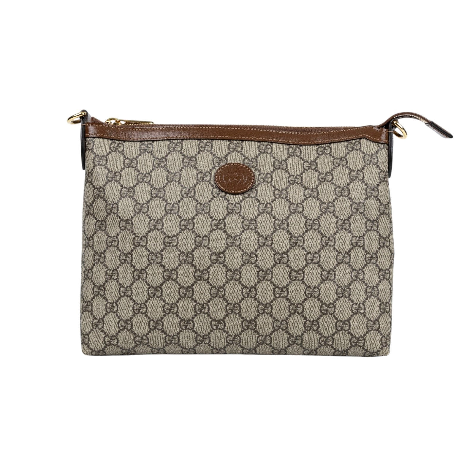古馳 GUCCI Interlocking G 郵差袋 726833 92THG 棕GG斜背包 背帶2