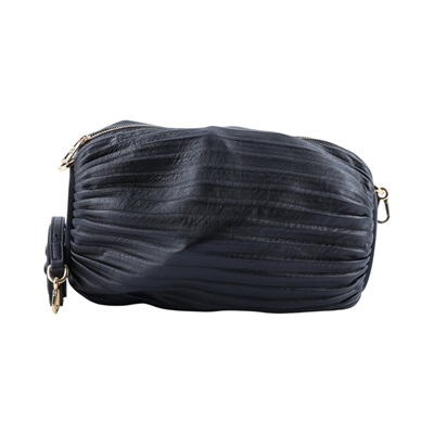 羅意威 LOEWE 褶皺納帕小羊皮 手鍊包 A912P84X27 黑皺褶肩背包 防塵袋/背帶