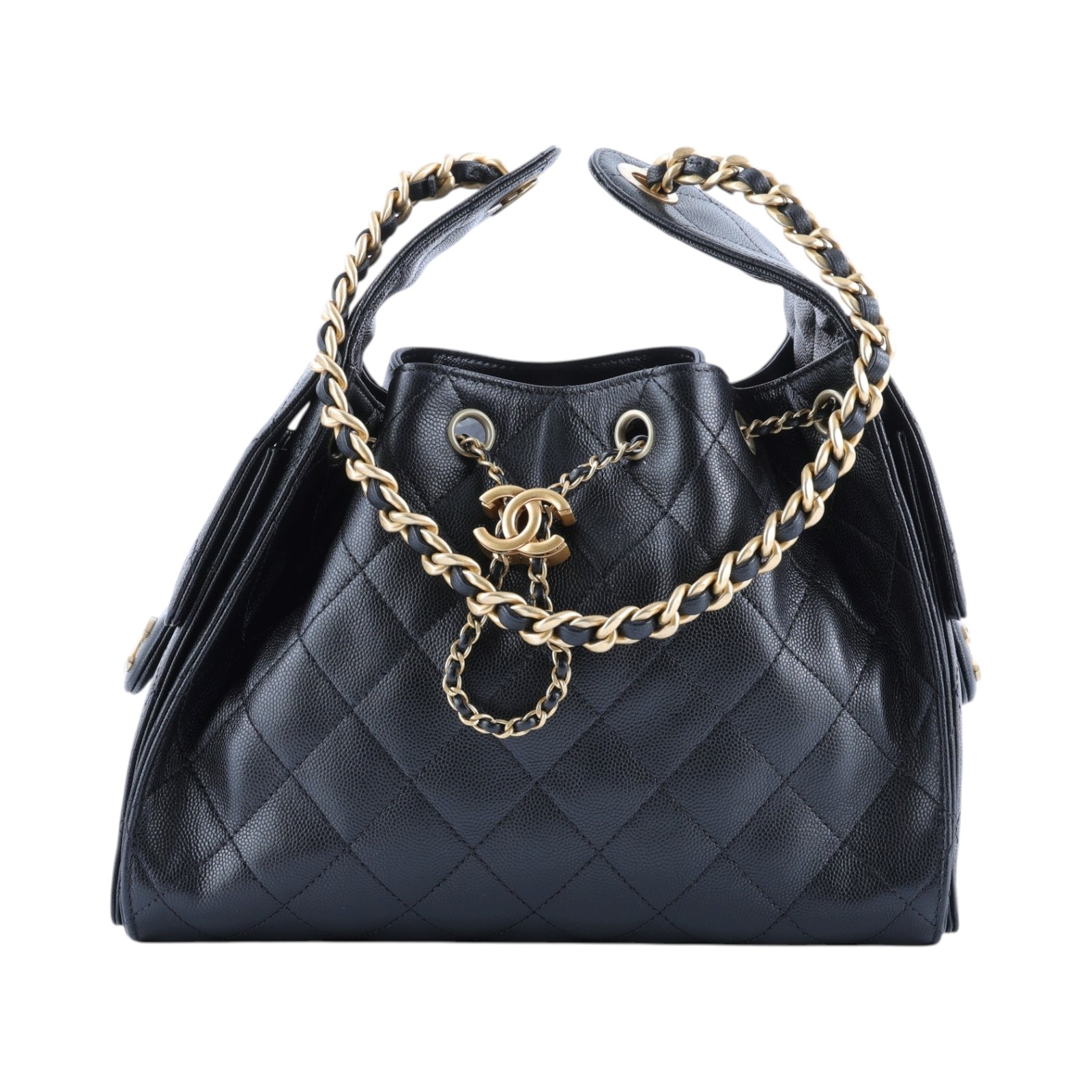 香奈兒 CHANEL 25 小型包 粒面牛皮 AS5293 B20304 晶片款 黑荔枝牛25包 小號 原廠盒子/防塵袋/購買證明