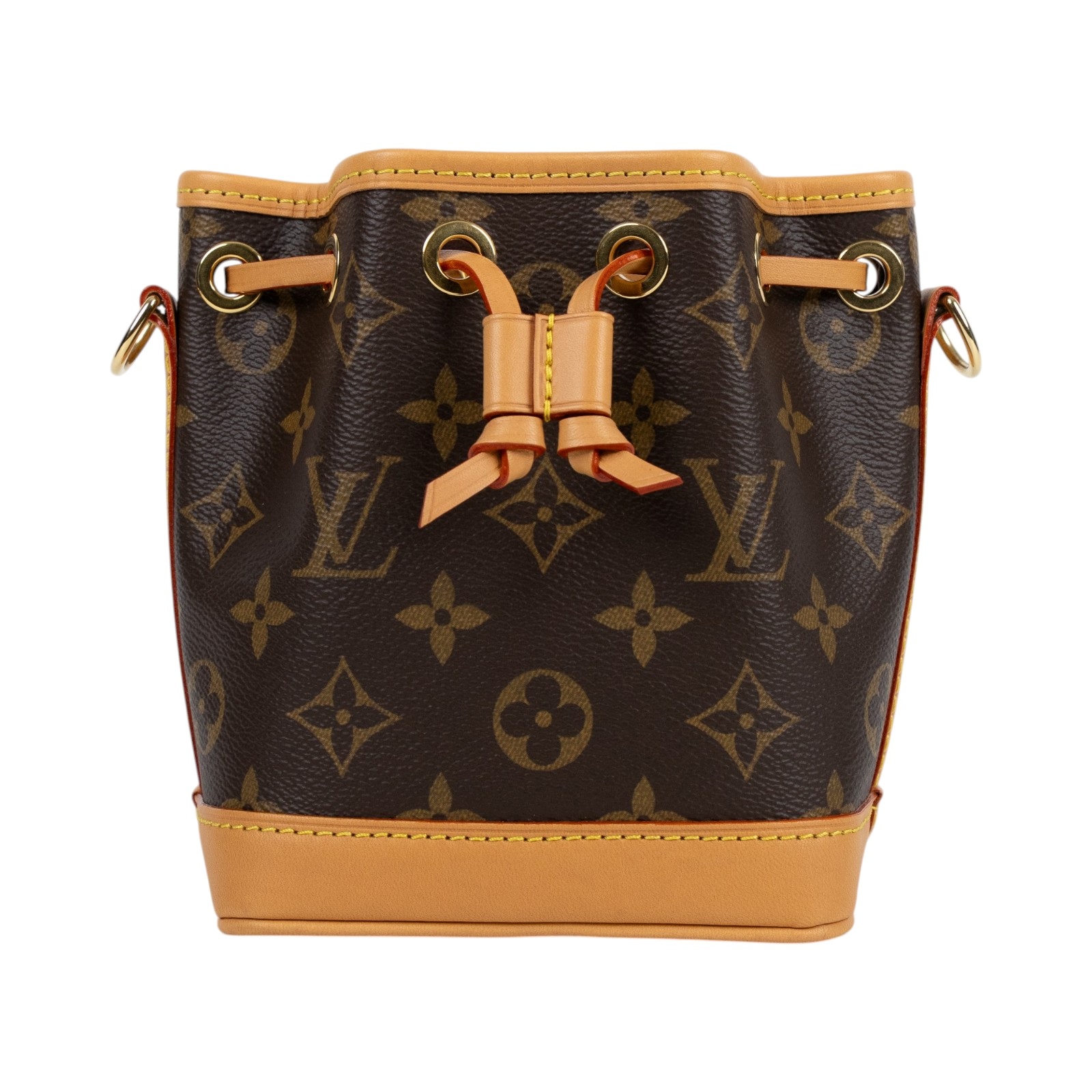 路易威登 LOUIS VUITTON Nano Noé 原花 束口水桶包 M81266 晶片款 原花Nano Noé 原廠盒子/防塵袋/背帶2