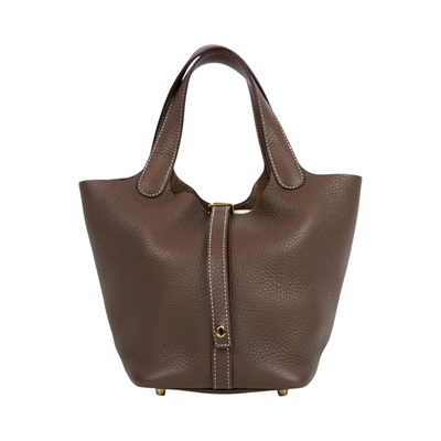 愛馬仕 Hermes Picotin Lock 18 菜籃子包 金色五金 大象灰 H056289CC18 /ZAM008UH  原廠盒子/防塵袋2/鎖組/購買證明