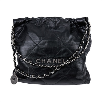 香奈兒 CHANEL 22 小型 束口包 AS3260 B19057 晶片款 黑銀22包 小號 原廠盒子/防塵袋/內袋/購買證明