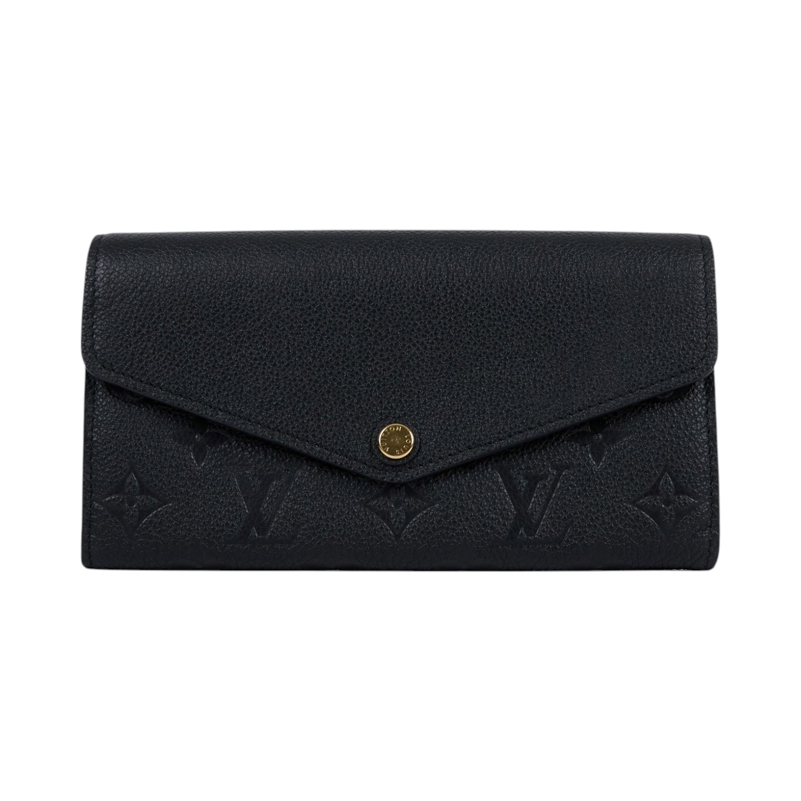 路易威登 LOUIS VUITTON Sarah 錢包 壓花牛皮 黑色 M82257 黑壓紋SARAH長夾 原廠盒子/防塵袋