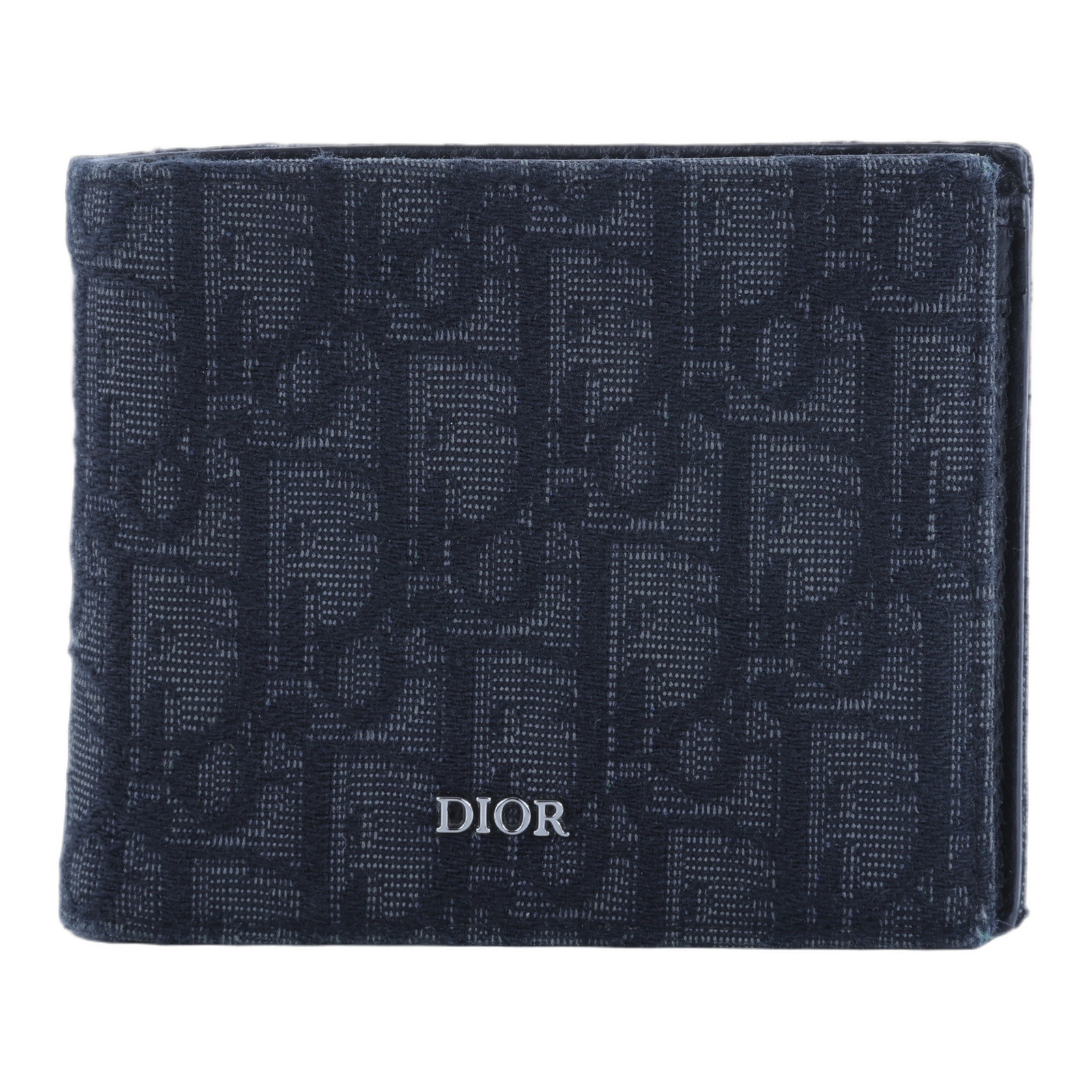 迪奧 CHRISTIAN DIOR 錢包 短夾 2OBBC027YSE 黑緹花二折短夾 原廠盒子/防塵袋