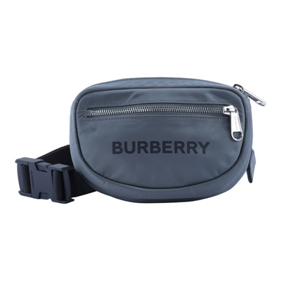 博柏利 BURBERRY 腰包 胸包 斜跨包 8052888 灰綠尼龍腰包 無附屬品