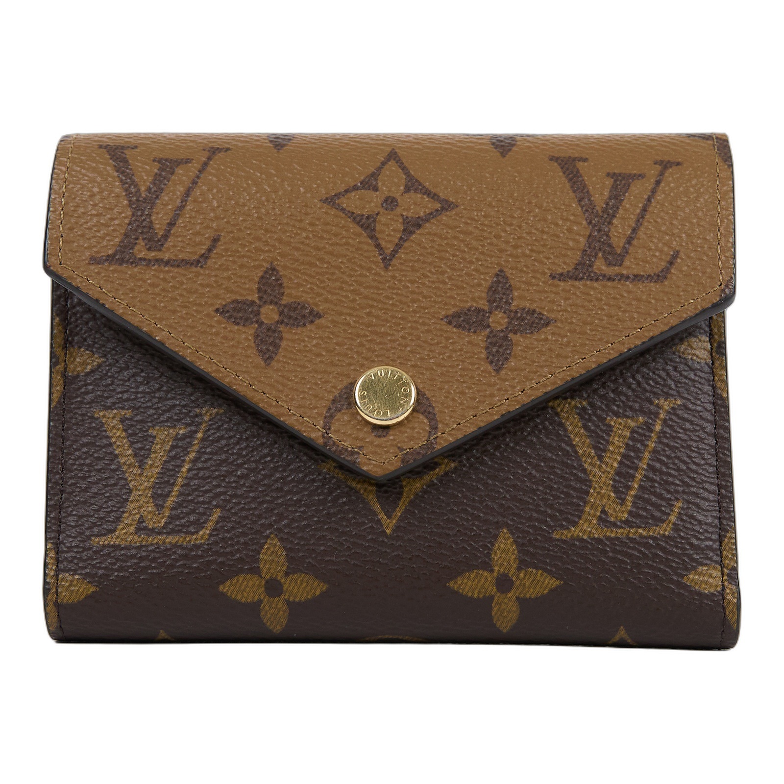 路易威登 LOUIS VUITTON Victorine 錢包 Reverse塗層帆布 M81557 晶片款 VICTORINE雙色短夾 原廠盒子/防塵袋