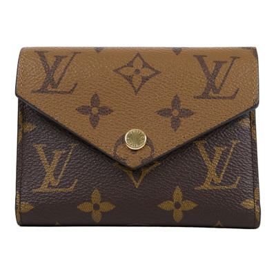 路易威登 LOUIS VUITTON Victorine 錢包 Reverse塗層帆布 M81557 晶片款 VICTORINE雙色短夾 原廠盒子/防塵袋