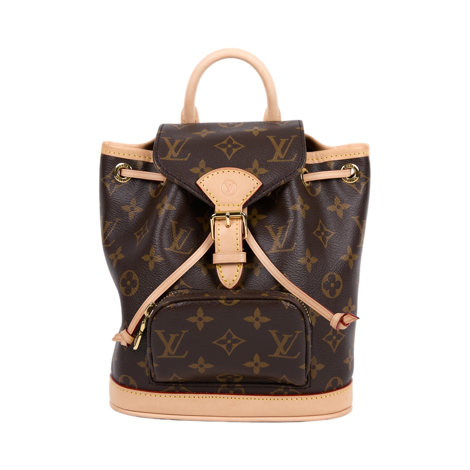 路易威登 LOUIS VUITTON Montsouris Mini 後背包 經典帆布 M11199 晶片款  防塵袋/背帶