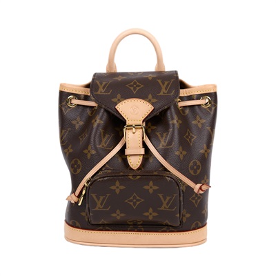 路易威登 LOUIS VUITTON Montsouris Mini 後背包 經典帆布 M11199 晶片款  防塵袋/背帶
