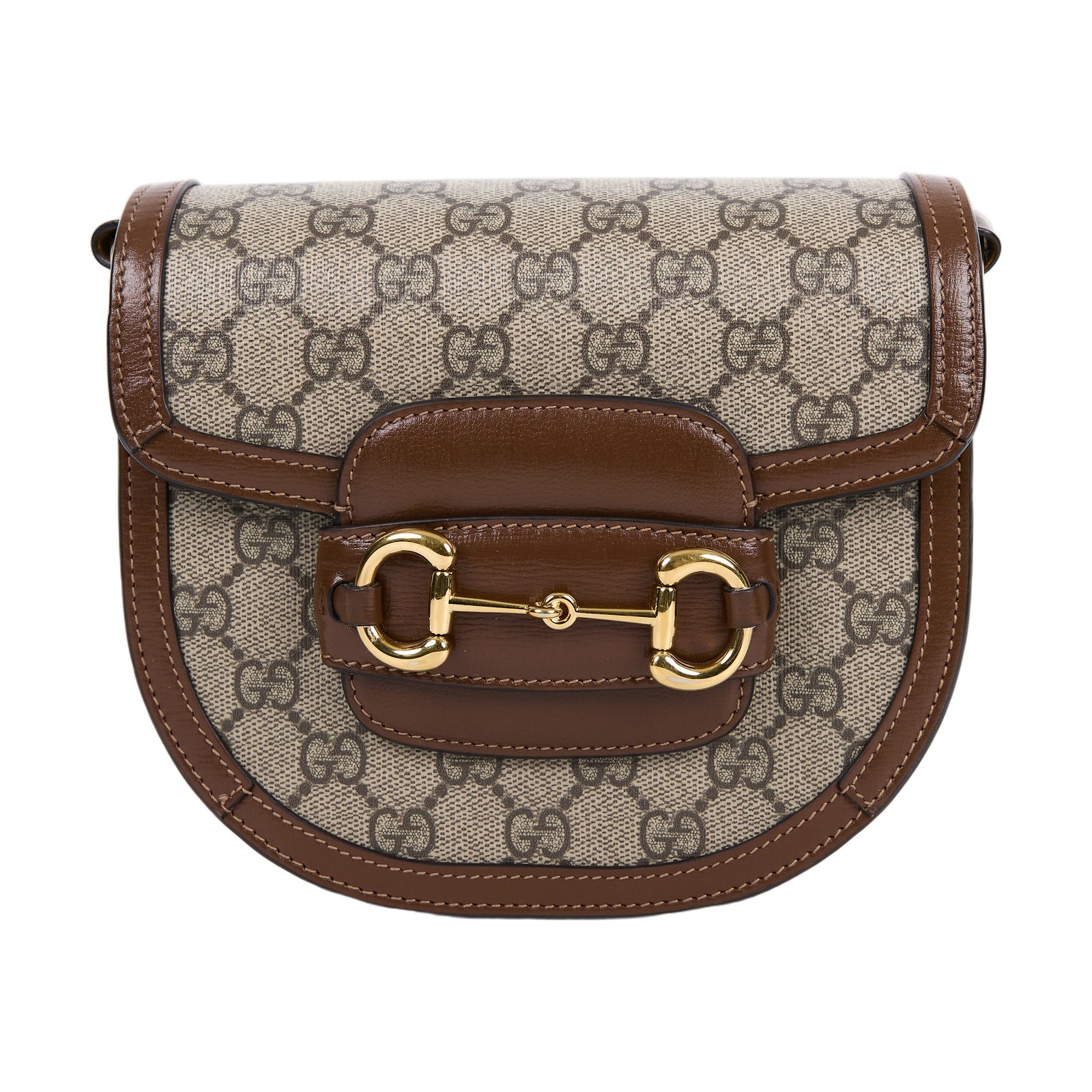 古馳 GUCCI Horsebit 1955 圓形 迷你袋 760191 92TCG 棕GG紋1955馬鞍包 無附屬品