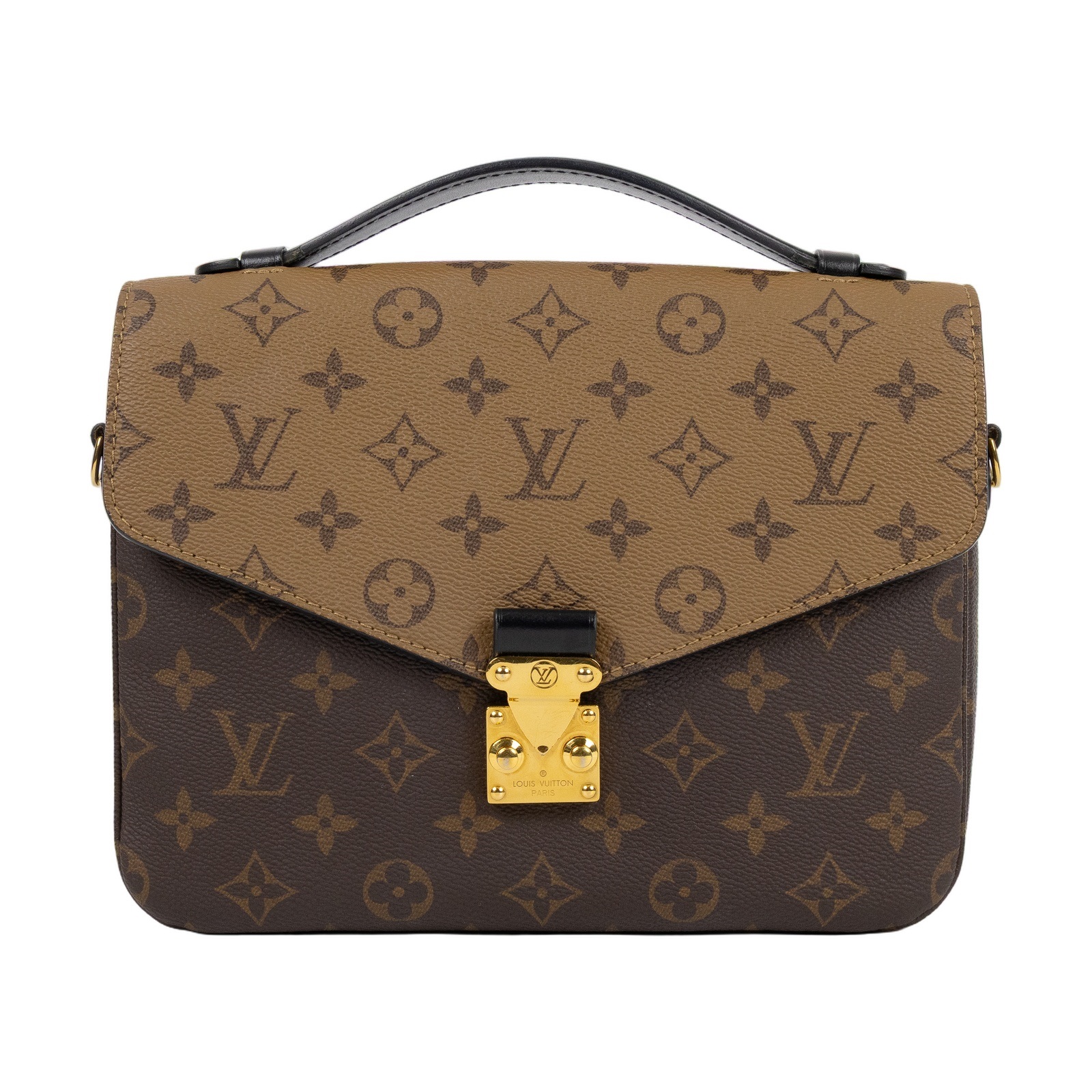 路易威登 LOUIS VUITTON Pochette Métis 拚色設計 釦式 手提 斜背包 M44876 原花雙色原花郵差包 防塵袋/背帶/購買證明