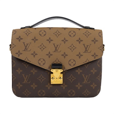 路易威登 LOUIS VUITTON Pochette Métis 拚色設計 釦式 手提 斜背包 M44876 原花雙色原花郵差包 防塵袋/背帶/購買證明