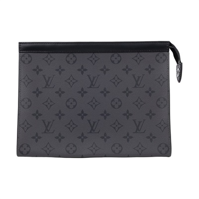 路易威登 LOUIS VUITTON Pochette Voyage MM 手拿包 Eclipse M69535 晶片款 黑原花手拿包 防塵袋