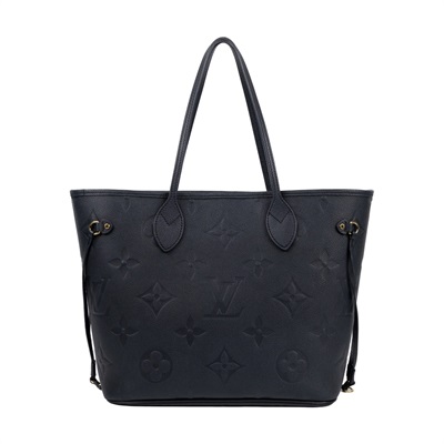 路易威登 LOUIS VUITTON Neverfull MM 手提 托特包 壓花牛皮 黑色 M45685 晶片款  原廠盒子/防塵袋/內袋/購買證明