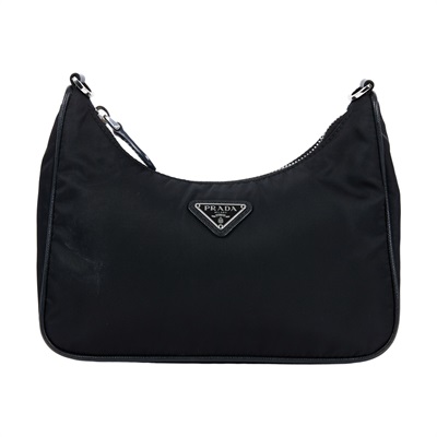 普拉達 PRADA Re-Edition 2005 Re-Nylon 手袋 1BH204_R064 黑尼龍三合一HOBO 背帶/零錢袋