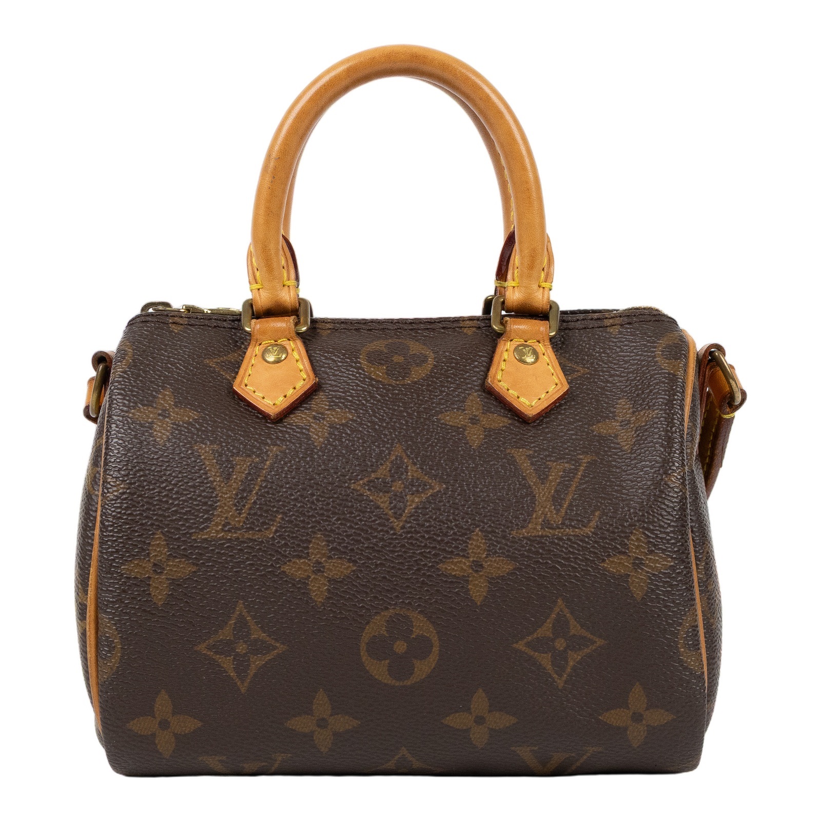 路易威登 LOUIS VUITTON Nano Speedy 經典帆布 手提 斜背 波士頓包 M61252 原花NANO SPEEDY 舊版 無附屬品