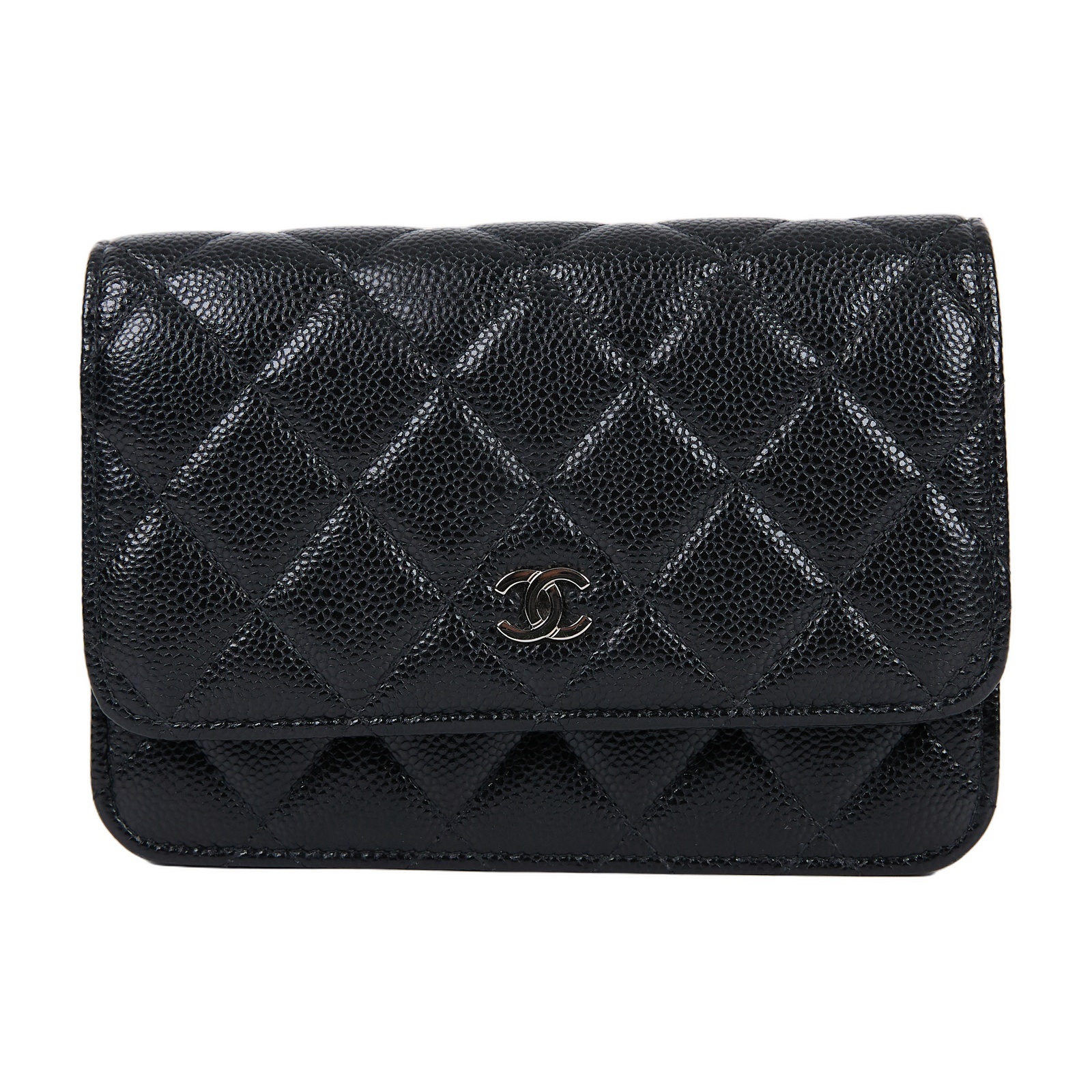香奈兒 CHANEL WOC 斜背包 鏈條包 手機包 AP1649 B03847 30開黑銀荔枝WOC MINI 原廠盒子/防塵袋/保證卡/購買證明