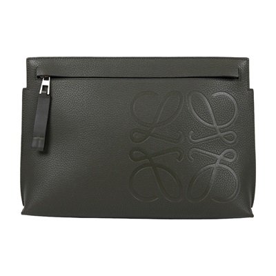 羅意威 LOEWE Anagram T Pouch 手拿包 C500W05X01 軍綠手拿包 防塵袋