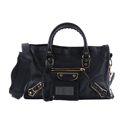 巴黎世家 BALENCIAGA Classic Metallic Edge City S 機車包 432831AQ41N  背帶/鏡子